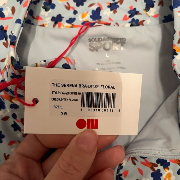 NWT floral Solid and striped bra tank - Picture 3 of 4